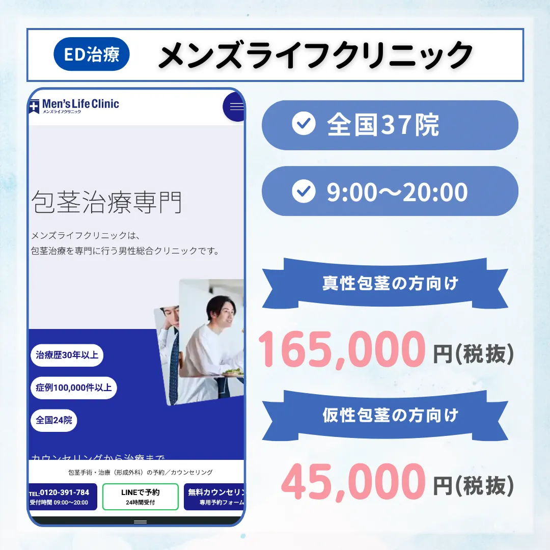 包茎治療_おすすめ_メンズライフクリニック
