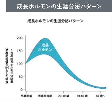 成長ホルモンの生涯分泌パターン