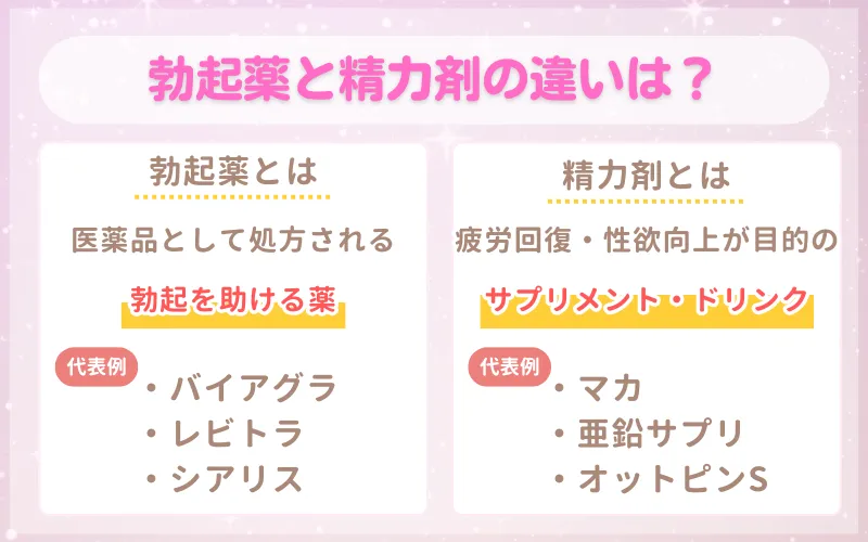 勃起薬_精力剤_違い