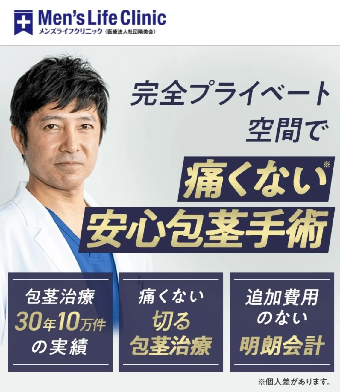 メンズライフクリニック　包茎治療　バナー